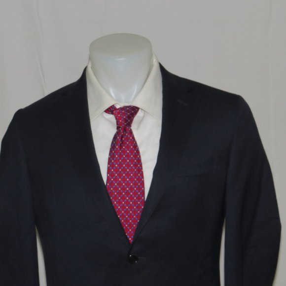 Fendi Solid Navy Blue Two Button Blazer 38R NWT - Picture 3 of 12